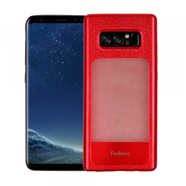 Wholesale Galaxy Note 8 Window Design Fashion TPU Case (Red)